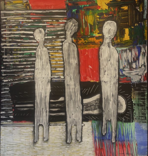 WE ARE STILL HERE 12020Oil Spray Paint, acrylic, chalk on canvas58 x 62 Inches