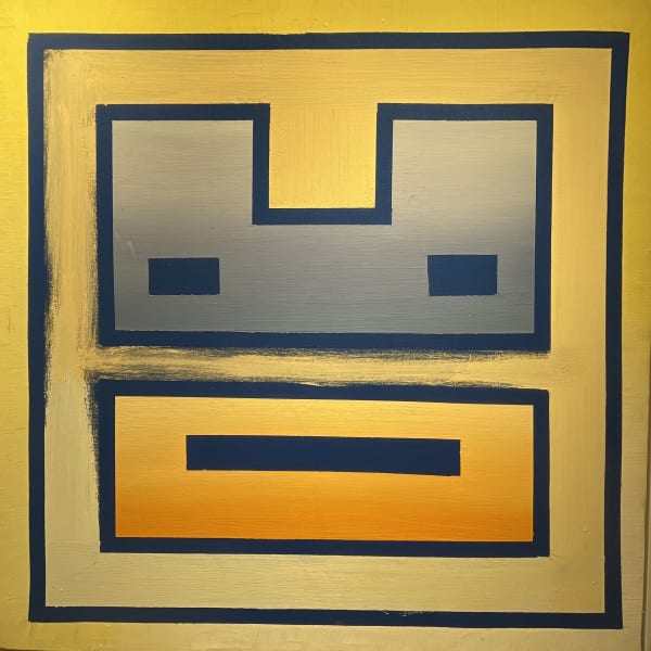 TRIBAL MASK 3 2024 Acrylic on Canvas 100 x 100 cm