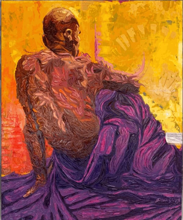 STEPHANIE KWAGHE MORNING GLOW2023Acrylic on Canvas43.30 x 35.43 inchesN500,000