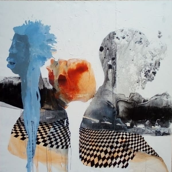 Kristine Tsala Passeurs Mixed Media 2023 100 x100 cm