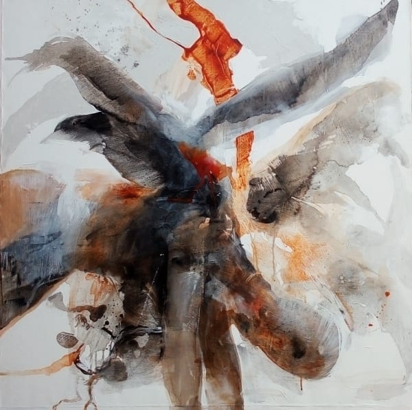 Kristine Tsala Sang Mêlé 2022 Mixed media 100 x 100 cm