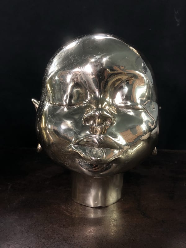 BRICE ESSO Elongated Bronze Migrant 2022 20 x 17cm