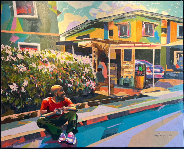 Conversation On Road 7 2022 Acrylic On Canvas 120X150Cm