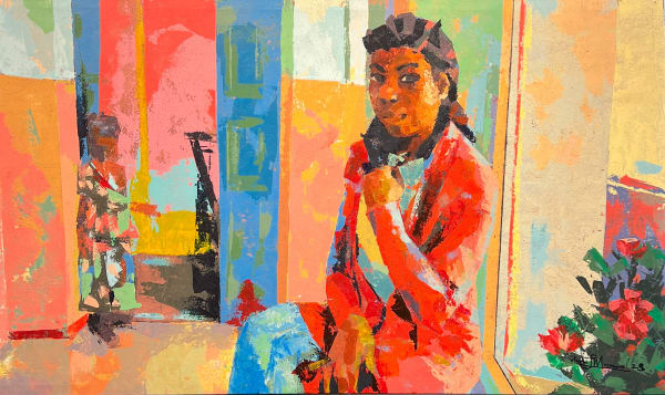 In The Presence Of Tomorrow 2023 Acrylic On Canvas 90X53Cm