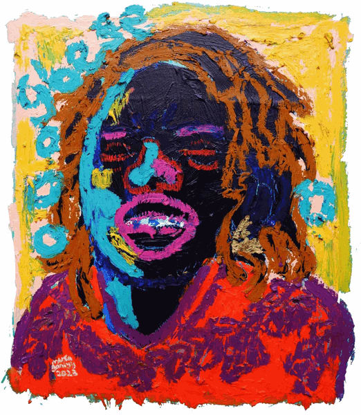 POS Agent Acrylic and oil pastel on canvas 29x 34cm 2024