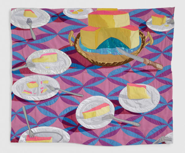 Hangama Amiri, Still-Life with Vanilla Cake, 2022