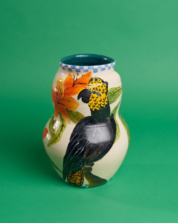 Anna Valdez, Parrot with Flowers, 2020