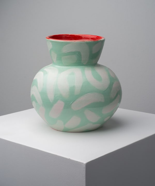 Anna Valdez, Seafoam Leopard Vase, 2019