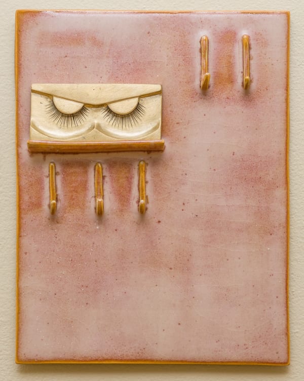 Adam Milner, Tablet with hooks and a small monument, 2019