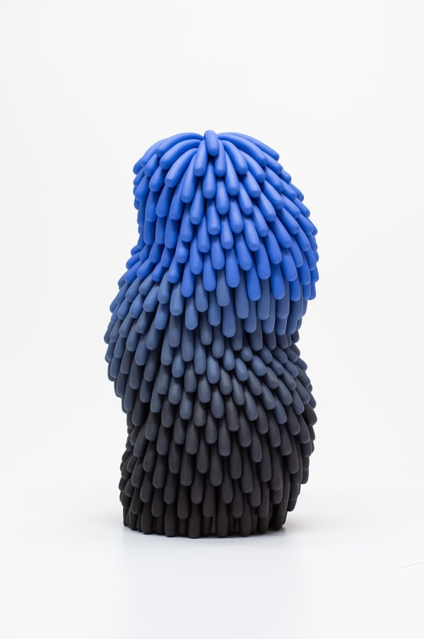 Linda Nguyen Lopez, Black/Blue Wiggle Ombre Dust Furry, 2019
