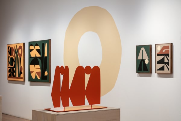View of the right wall. What Is Time Stretching and When Would You Use It? framed by a beige ring painted on the opposite wall. On the left of the wall is Mostly Inanimate Subject Matter pair and on the right is Aftertouch and Vibrato Depth.