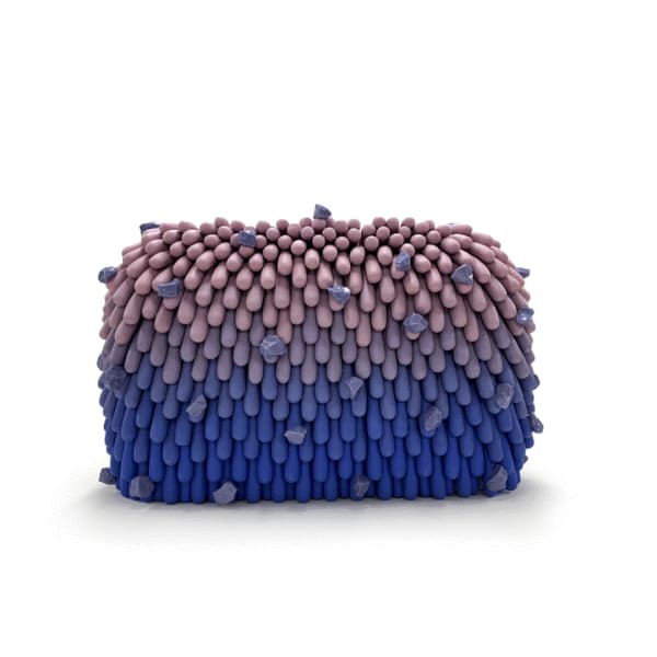 Linda Nguyen Lopez Blue/Purple ombre with Rocks, 2018
