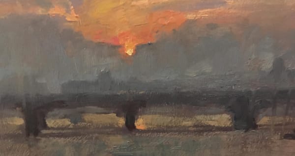 Sunset behind Cloud, Southwark Bridge