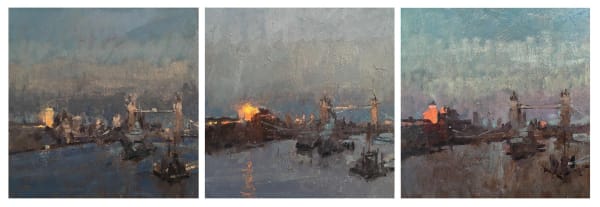Wharf on Fire Triptych