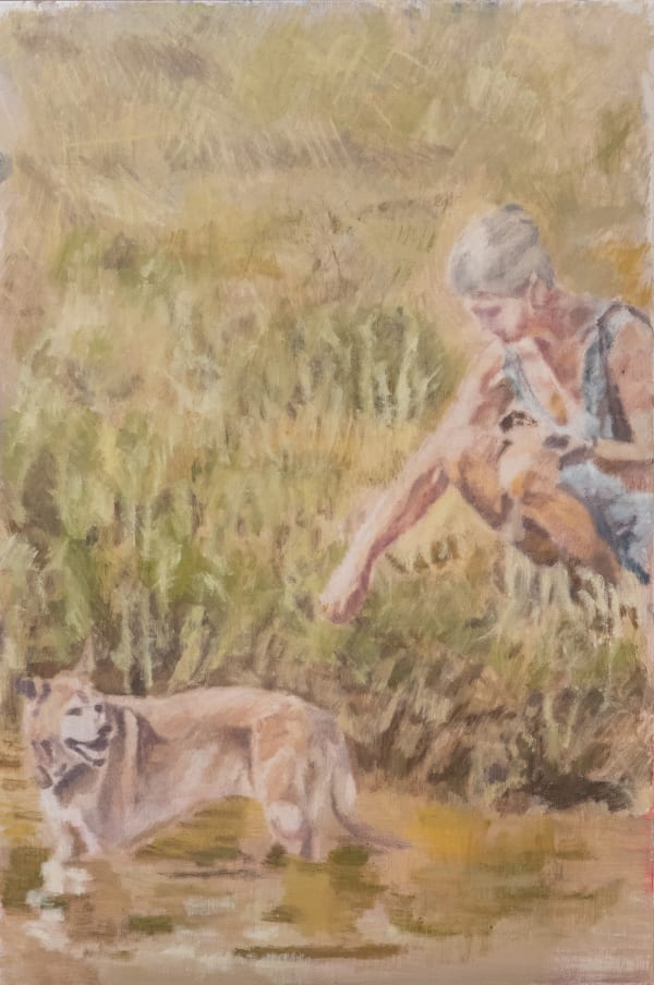 Lorenzo Amos, Woman and Dog, 2023