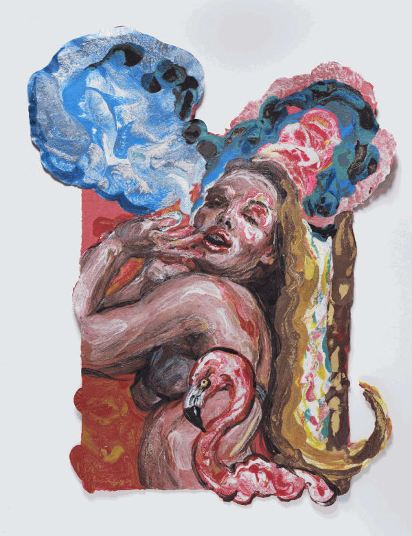 Natalie Frank, Woman with Flamingo, 2021