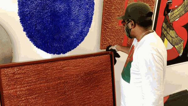 LeRone Wilson in his studio.