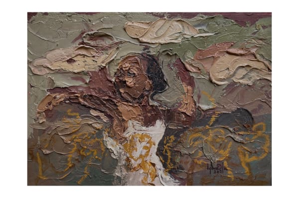 Somewhere Purple Oil on canvas 24 x 24 inches 2021