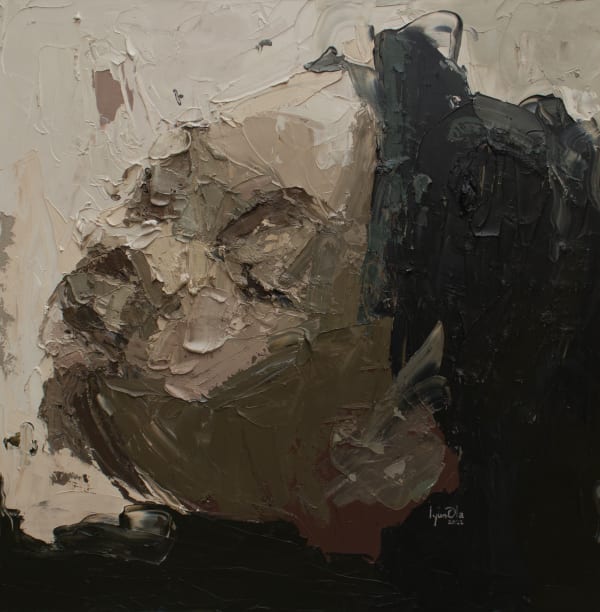 Stuck (II) Oil on canvas 48 x 48 inches 2022