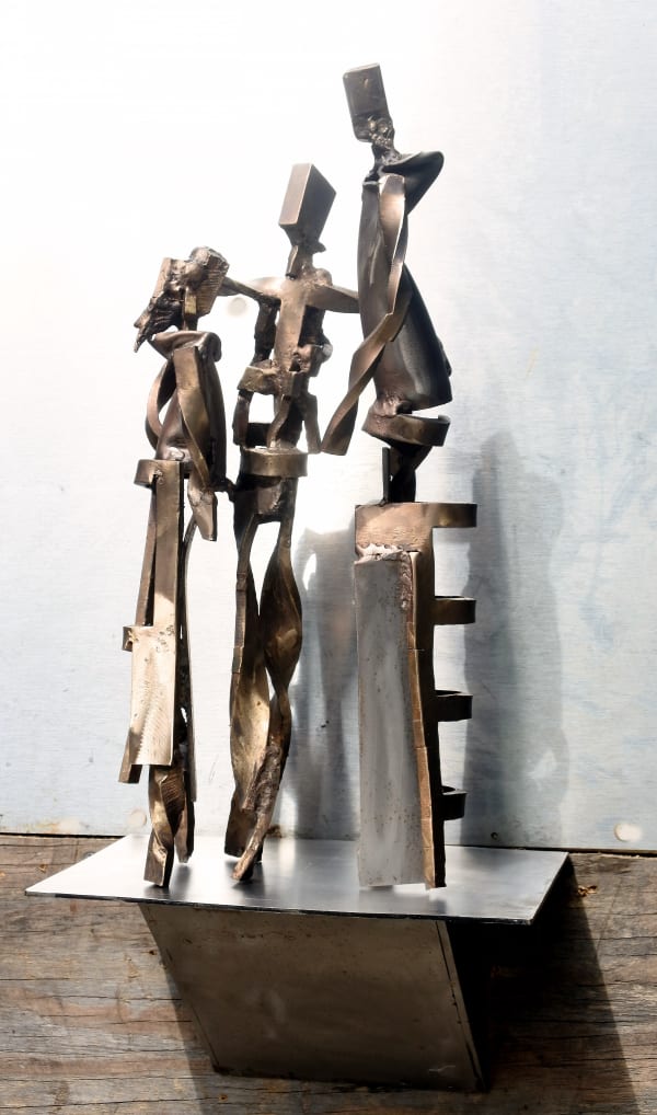 Congregation Welded stainless steel and bronze 7.5 x 8 x 4.5 inches 2021