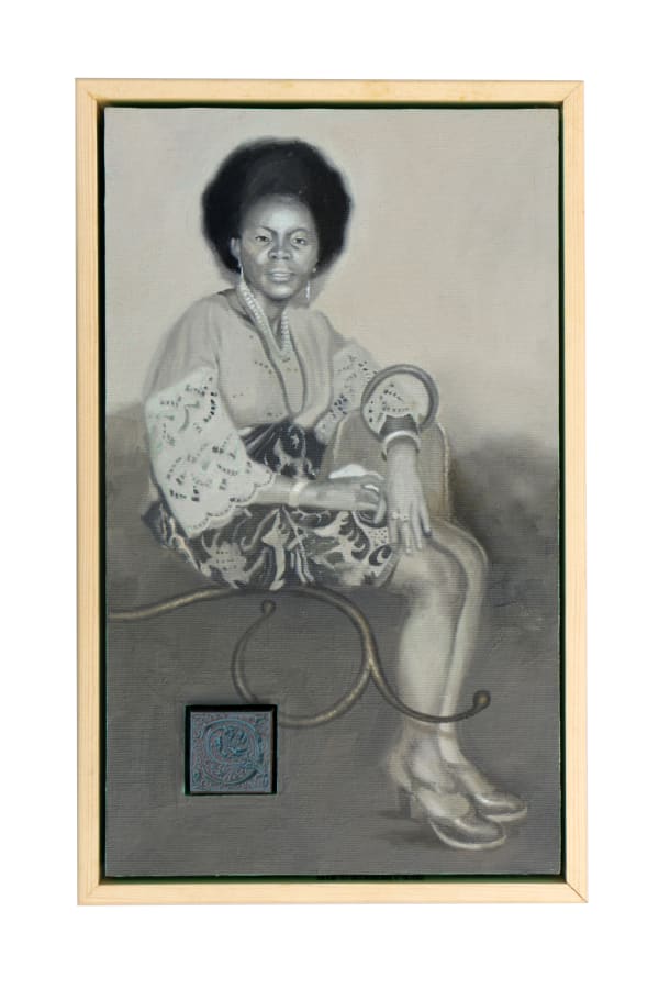 Kelani Abass Scrap Of Evidence, (Caro) Mixed media 20 x 34cm 2020