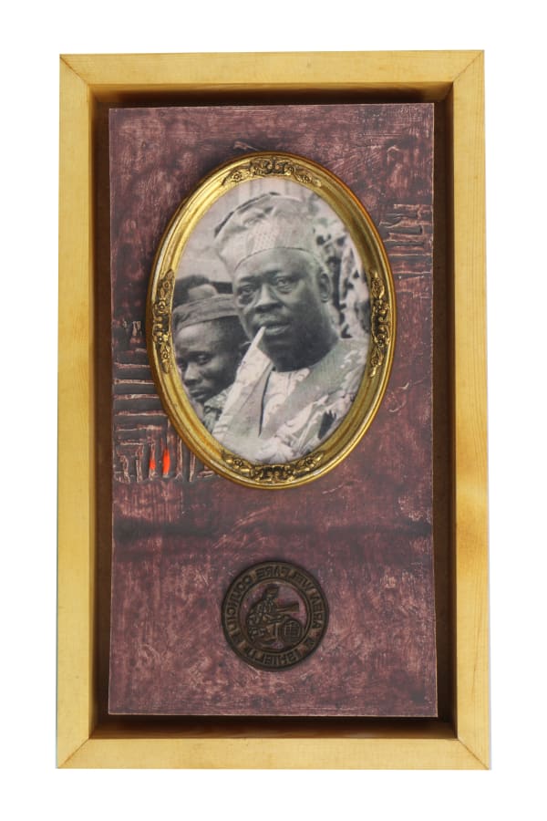 Kelani Abass Scrap Of Evidence, (Welfare Council) Mixed media 20 x 34cm 2020