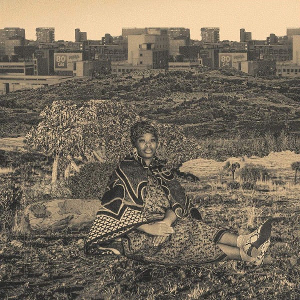 Puleng Mongale Cravings of a City Girl I Print on fine art textured silk 50 x 50cm 2020