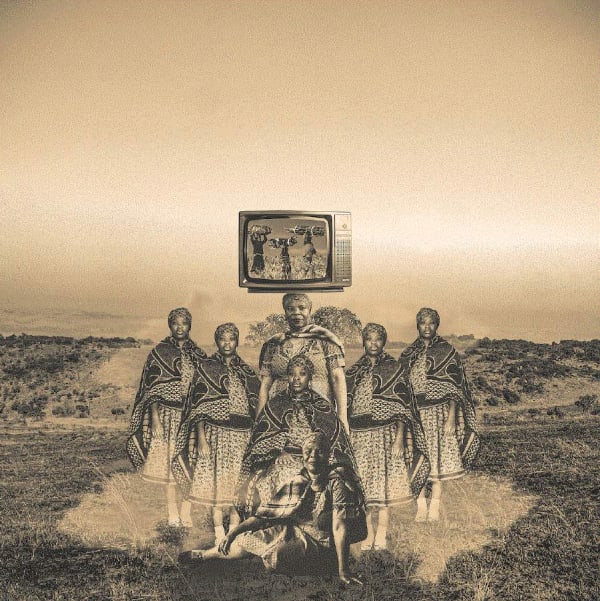 Puleng Mongale Cravings Of A City Girl II Print on fine art textured silk 50 x 50cm 2020