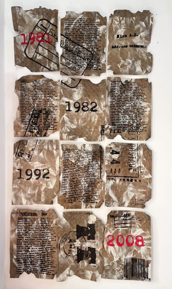 YOMA EMORE MAY WE ALWAYS FIND SOLACE IN EACH OTHER 1 SCREEN PRINT AND SPRAY PAINT ON PAPER AND FELT 90 X 50 INCHES 2022