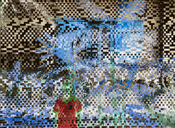 AYOBAMI OGUNGBE AYO NI O 2023 WOVEN PHOTOGRAPHIC PRINTS 35 X 47 IN