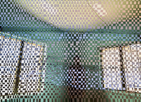 AYOBAMI OGUNGBE BIG FISH SAME OCEAN 2023 WOVEN PHOTOGRAPHIC PRINTS 26 X 26 IN