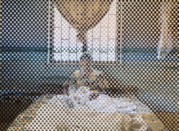 AYOBAMI OGUNGBE THE WAVES ARE NOT THE OCEAN 2023 WOVEN PHOTOGRAPHIC PRINTS 35 X 47 IN