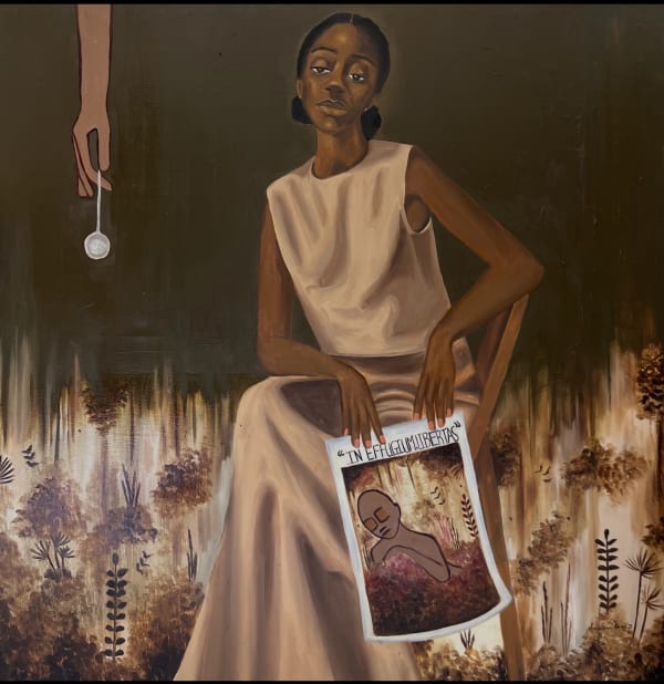 Praise Sanni-Adeniyi Find me where the wild things are Oil on Canvas 48 x 48 Inches 2023