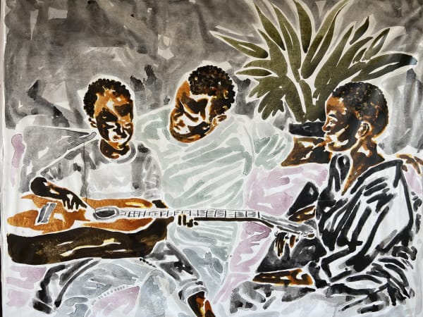 Salomon Moneyang Transmission Acrylic on Canvas 70 x 59 Inches 2023