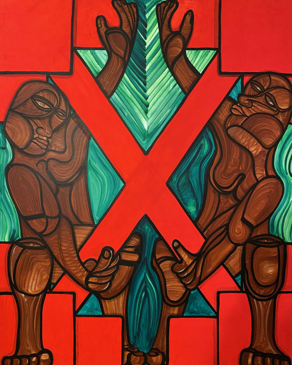 Insert Legend Acrylic on canvas 60 x 48inches 2022