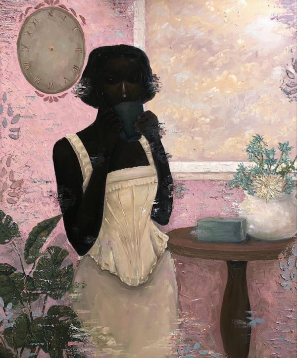 ELEGANTLY SUBVERSIVE PAINTINGS POSITION SOMBER WOMEN IN THE THROES OF DOMESTIC STRUGGLE