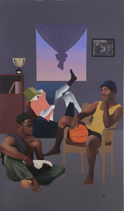 David Otaru Daydreaming (II), 2022 Acrylic on Canvas 40 X 66 in DO0018