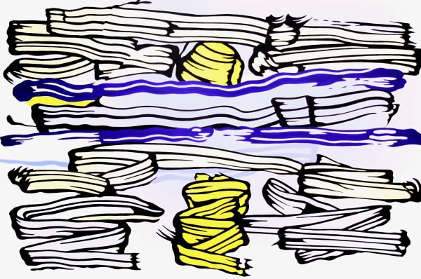 Roy Lichtenstein, Seascape 1981, Magna on canvas
