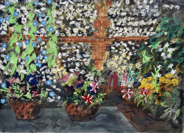 John Piper, Morning Glories on the Terrace , 1986