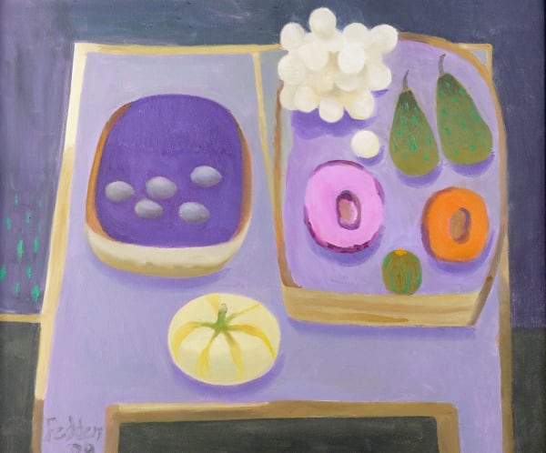 Mary Fedden, The Mauve Table, 2009