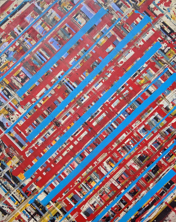 Ed Moses, Blue Grid, 1987