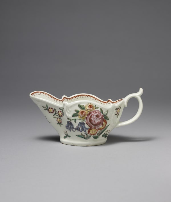 Rare Chaffers Liverpool Sauceboat, Circa 1757