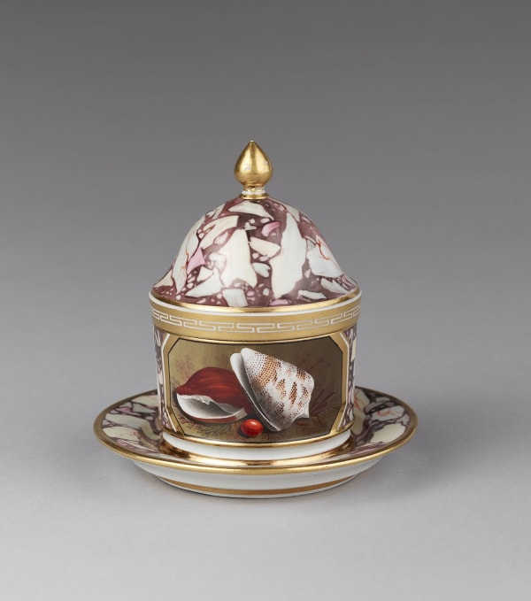 A Very Rare Worcester Barr Flight and Barr Honey Pot and Cover, Circa 1805-1808
