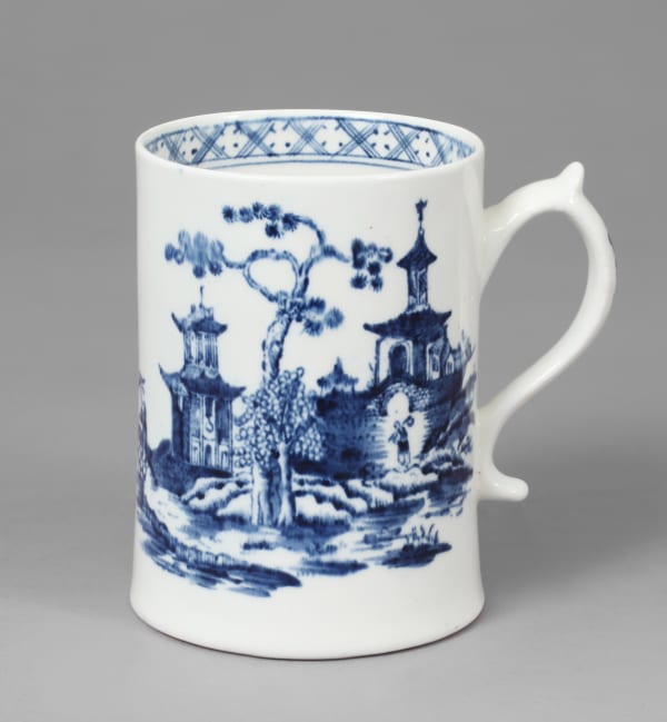 A rare and very fine Lowestoft tankard, Circa 1768-70