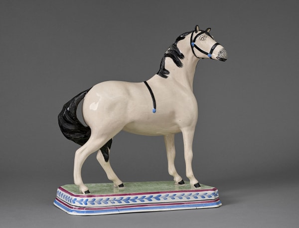 A British, possibly Leeds, Pearlware model of a Horse, Circa 1830 – 1840