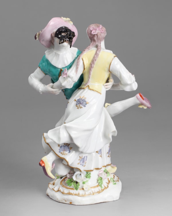 An Extremely Rare and Fine Chelsea Porcelain Figural Group of ‘The Tyrolean Dancers’, Circa 1754-55