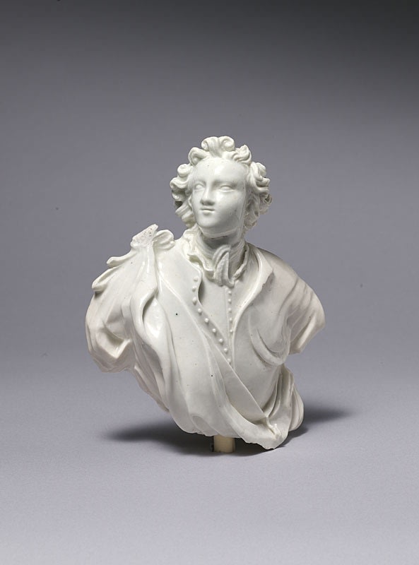 An extremely rare Tournai Figural Bust of Venus, modelled, probably by Joseph Willems, Circa 1760 - 65