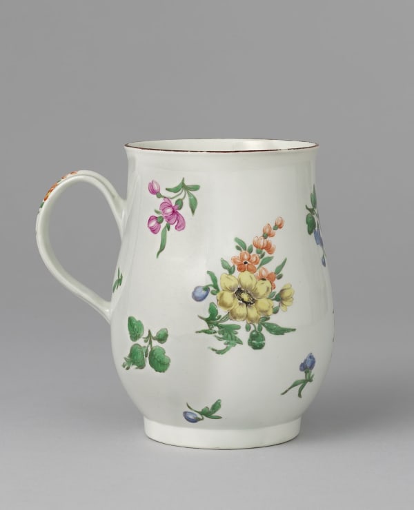 First Period Dr Wall Worcester Baluster Mug of Large Size, Circa 1757