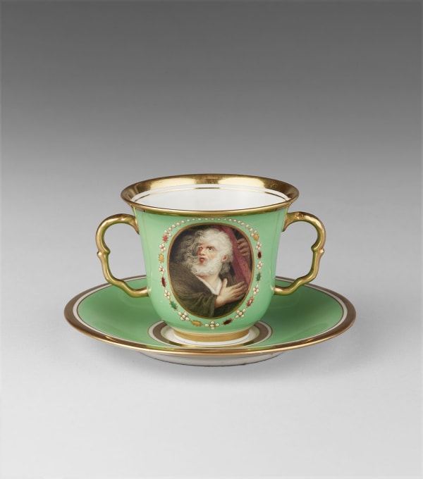 Flight Barr and Barr cabinet cup and saucer, Circa: 1814-1830