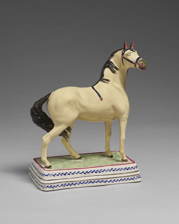 A British, Leeds Pottery Pearlware model of a Horse, Circa 1830